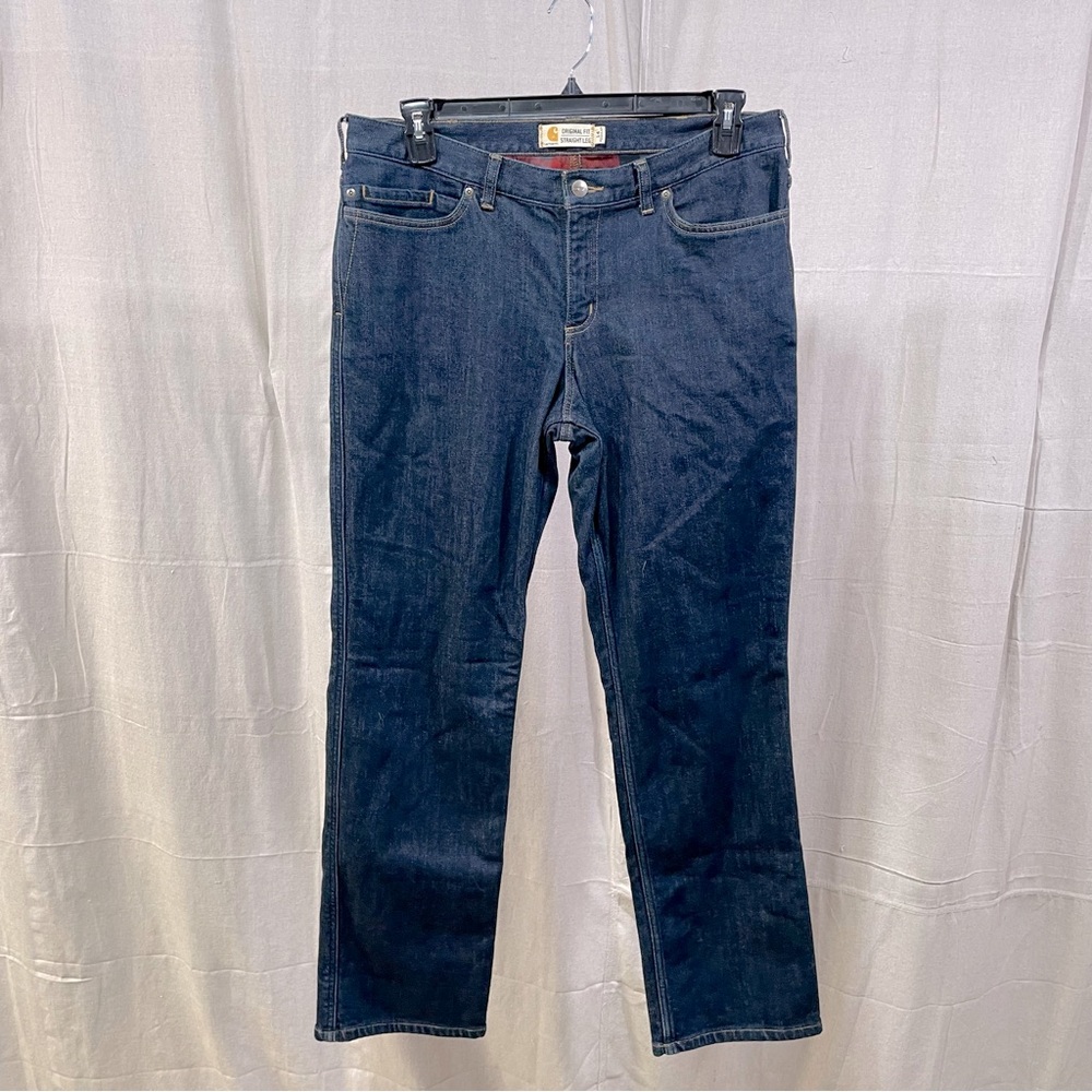 Carhartt Women's Deep Blue Straight Leg Jeans